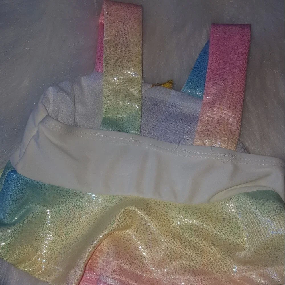 Baby girl 12-24m XS unicorn tankini set NEW